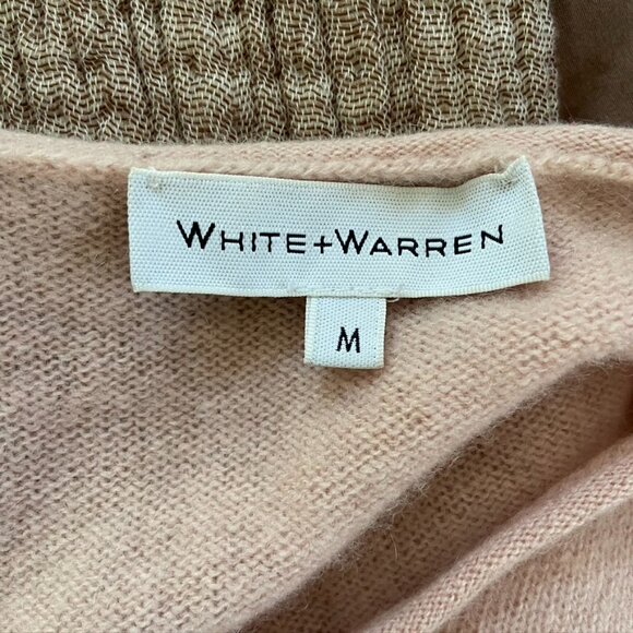 White+Warren 100% Cashmere Sweater Size Medium Muted Pink Crewneck Pullover Knit - Picture 8 of 8